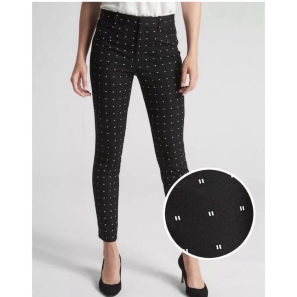 Black Polka Dot Pants Gap Size 4